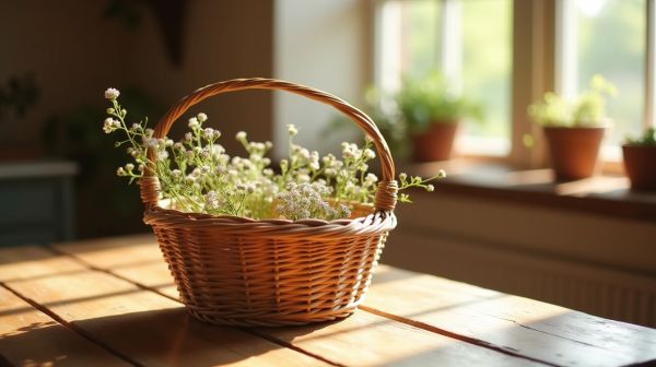 Petit panier en osier : l'allié rangement qui a du charme
